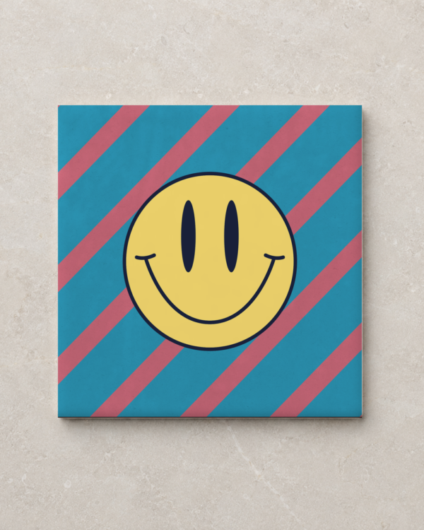 Kletsklei tegel - pastel yellow smile - 10x10 Mat