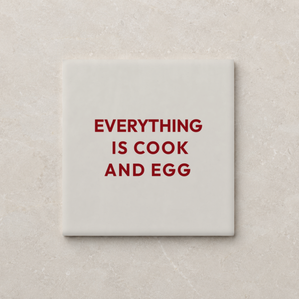 Kletsklei tegel - everything is cook and egg - 10x10 Mat