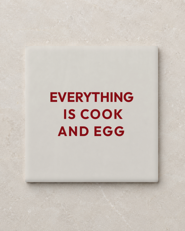 Kletsklei tegel - everything is cook and egg - 10x10 Mat