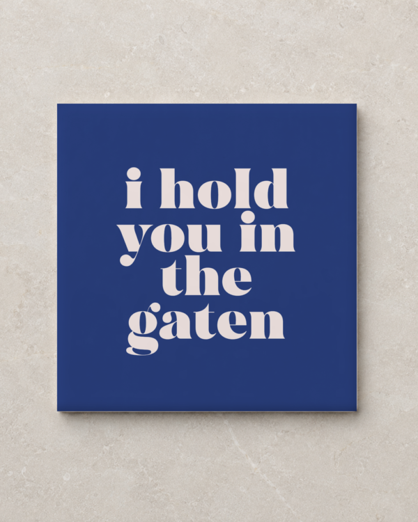 Kletsklei tegel - i hold you in the gaten - 10x10 Mat